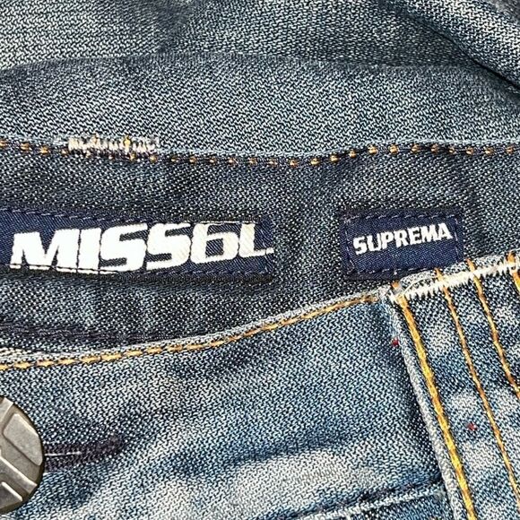 Miss 60 Sixty Rare 90’s Italian Jeans wrap Pockets Distressed Womens Size 28/31 - Picture 10 of 13